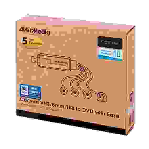 Устройство видеозахвата внешнее AVER Media DVD EZMaker 7, USB2.0 карта видеозахвата, (C039), RTL, {66} (674595)