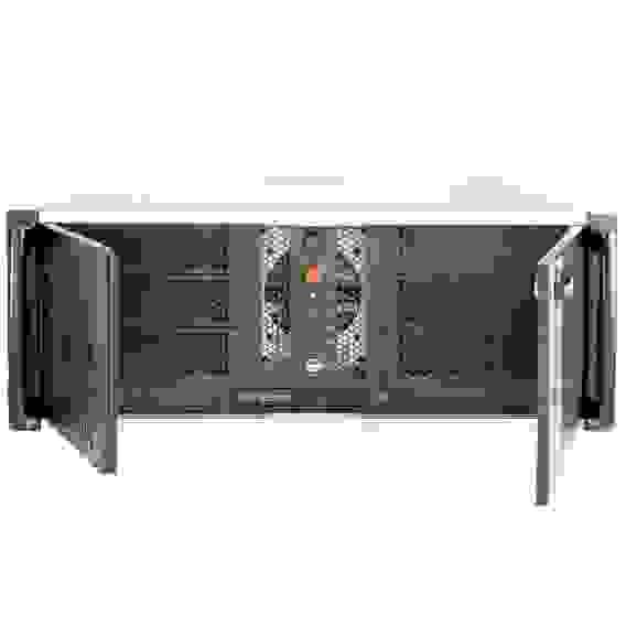 Корпус Chenbro 4U RM41300G For Tesla GPU (можно установить 4шт Tesla/Quadro), MB 12"x13", 3x5.25"+2x3.5" Internal 3.5"+Slim ODD, 120mm FAN, wo PSU (RM41300-FS81) Идеальное решение для Рабочей станции