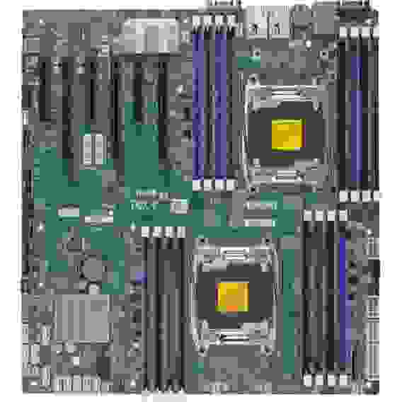 Материнская плата SuperMicro MBD-X10DRI-B, OEM {8} E-ATX Intel® Xeon® processor E5-2600 v4†/ v3 LGA 2011 10x SATA3 (6Gbps) ports 5x USB 3.0 ports (2 rear + 2 via header + 1 Type A) 6x USB 2.0 ports (2 rear + 4 via headers) 1x VGA port 3 PCI-E 3.0