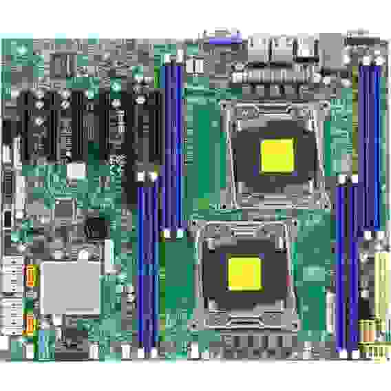 Материнская плата SuperMicro MBD-X10DRL-I-B, OEM ATX 8x 288-pin DDR4 DIMM slots LGA 2011 10x SATA3 (6Gbps) ports 4x USB 3.0 ports (2 rear + 2 via header) 5x USB 2.0 ports (2 rear + 2 via header + 1 Type A) 3 PCI-E 3.0 x8 1 PCI-E 3.0 x16 1 PCI-E 3