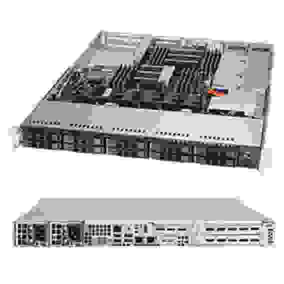 Платформа системного блока SuperMicro SYS-1028R-WTRT, X10DRW-iT, 116TQ-R706WB 1U Rackmount 116TQ-R706WB X10DRW-iT C612 10xSATA3 6xUSB 3.0 VGA PCI-E3.0x16 for AOM
