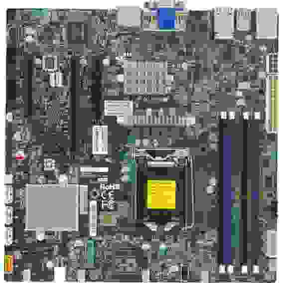 Материнская плата SuperMicro MBD-X11SSZ-F-O, RTL {5} Micro-ATX LGA 1151 Up to 64GB Unbuffered ECC/non-ECC UDIMM, DDR4-2400MHz, in 4 DIMM slots 9 USB 2.0 ports 4 USB 3.0 ports 1 PCI-E 3.0 x16 2 PCI-E 3.0 x4