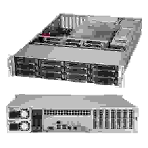 Корпус SuperMicro CSE-826BE26-R1K28LPB 2U, E-ATX, 1280 Вт, 12x 3.5" Hot-swap SAS/SATA HDD Bays, 437x89x64 мм, черный