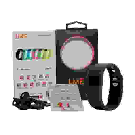 Фитнес-браслет Lime Lime 102 black Шагомер, Подсчет калорий, Часы, Будильник, Черный ремешок (550113)