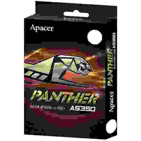 Твердотельный накопитель SSD Apacer AS350 Panther AP120GAS350-1 120GB 2.5" Client SATA 6Gb/s, 560/540, IOPS 65/82K, MTBF 1.5M, 3D TLC, 32MB, 70TBW, 0.532DWPD, Retail (914965)