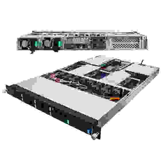Платформа системного блока Gigabyte R180-F28 1U, 2 x LGA2011-3, Intel C612, 24 x DDR4, 8 x 2.5" SATA, 2xGigabit Ethernet 1000 Мбит/с 800 Вт