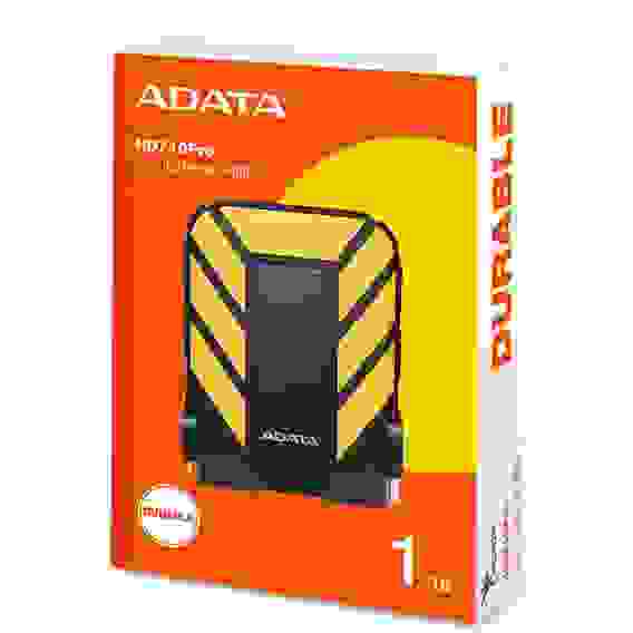 Жесткий диск внешний ADATA HD710 Pro AHD710P-1TU31-CYL 1TB 2.5" USB 3.1, IP68, Shock Sensor, Yellow, Retail {20}, (460660)