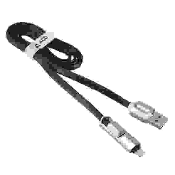 Кабели USB ACD USB кабель ACD-DUAL Lightning / MicroUSB ; USB-A 2в1, TPE, 1м, черный (ACD-U924-PMB)