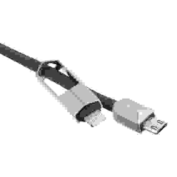 Кабели USB ACD USB кабель ACD-DUAL Lightning / MicroUSB ; USB-A 2в1, TPE, 1м, черный (ACD-U924-PMB)