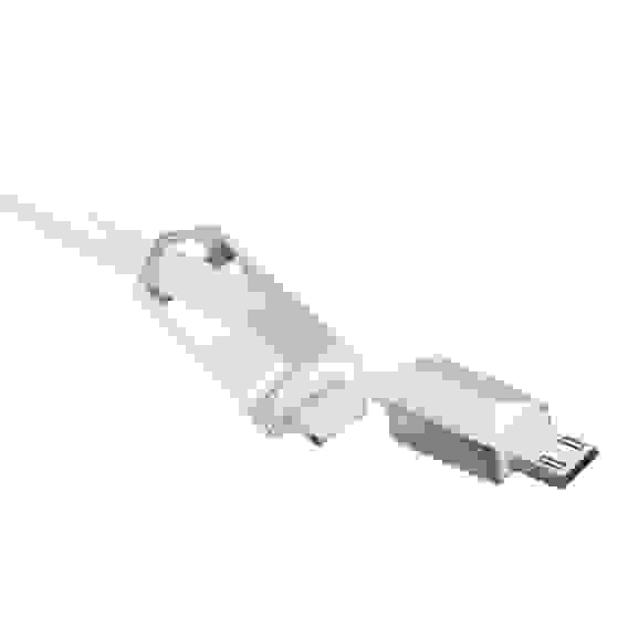 Кабели USB ACD -DUAL Lightning / MicroUSB ; USB-A 2в1, TPE, 1м, белый (ACD-U924-PMW)