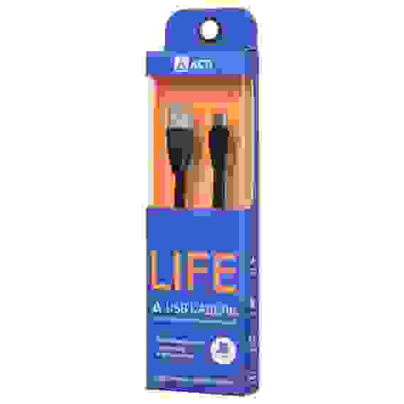 Кабели USB ACD -Life MicroUSB ; USB-A TPE, 1м, черный (ACD-U920-M1B)
