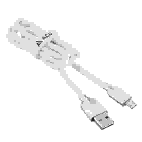 Кабели USB ACD USB кабель ACD-Allure MicroUSB ; USB-A Кожа, 1м, белый (ACD-U926-M1W)