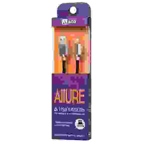 Кабели USB ACD USB кабель ACD-Allure Lightning ; USB-A Кожа, 1м, черный (ACD-U926-P5B)