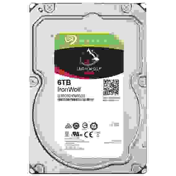 Жесткий диск Seagate IronWolf NAS ST6000VN0033 6TB 3.5" SATA 6Gb/s, 7200rpm, 256MB, 24x7, Bulk