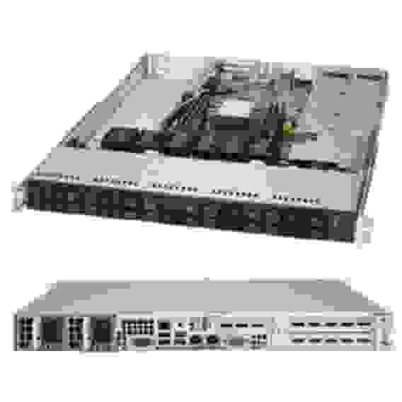 Платформа системного блока SuperMicro SYS-1019P-WTR 1U, 1xLGA3647, iC622, 6xDDR4, up to 10x2.5 (2xNVMe), SATA Onbd, 2x10GbE, 2x PCIEx16, 1x PCIEx8, 2x500W (CSE-116AC2-R504WB, X11SPW-TF)