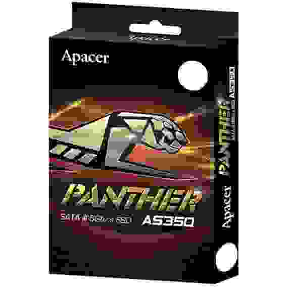 Твердотельный накопитель SSD Apacer AS350 Panther AP240GAS350-1 240GB 2.5" Client SATA 6Gb/s, 530/520, IOPS 97/21K, MTBF 1.5M, 3D TLC, 32MB, 140TBW, 0.532DWPD, RTL (915641)