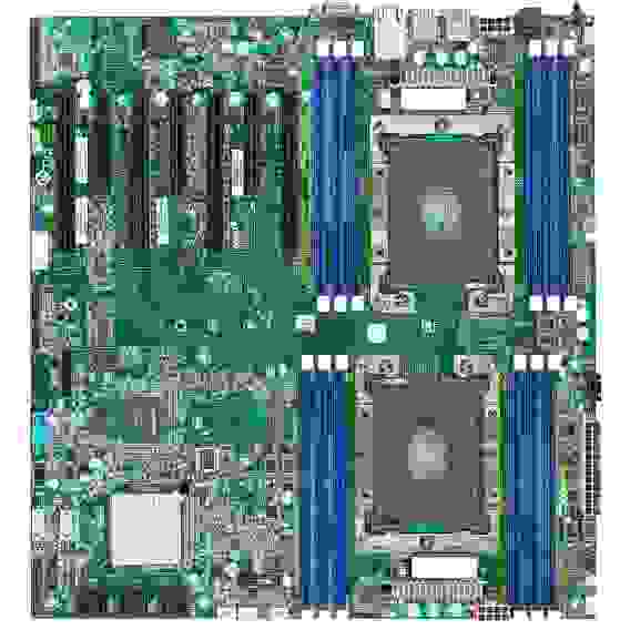 Материнская плата Tyan TYAN S7100GM2NR Dual-socket server/workstation motherboard Dual socket Xeon Scalable Processor Family, (12) DIMM slots supporting up to 1.5TB DDR4 RAM, (4) PCIe x16 slots with support for 4 GPU cards, (3) PCIe x8 slots, (14) SATA po