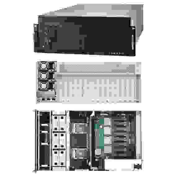 Платформа системного блока Tyan Rackmount B7109F77DV10E4HR-2T-N 4U ,2 LGA3647 Intel Xeon Scalable 10 2.5" Hot-Swap SSD/HD + 4 NVMe, 5+1 hot-swap 12cm fans, Intel C621, 12+12 DDR 4 DIMM slots