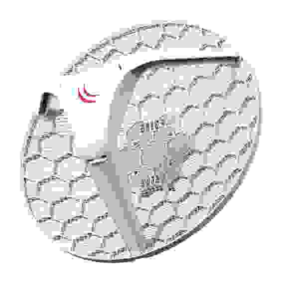Маршрутизатор MIKROTIK RBLHG-2nD with 18dBi 2.4GHz antenna, Dual Chain 802.11bgn wireless, 650MHz CPU, 64MB RAM, 1 x LAN, POE, PSU, pole mount, RouterOS L3 {5}