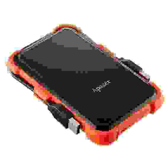 Жесткий диск внешний Apacer AC630 AP1TBAC630T-1 1TB 2.5" USB 3.1, IP55, Win/Mac/Linux, Military Grade, Black/Orange, Retail (914941)