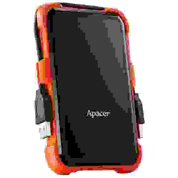 Жесткий диск внешний Apacer AC630 AP1TBAC630T-1 1TB 2.5" USB 3.1, IP55, Win/Mac/Linux, Military Grade, Black/Orange, Retail (914941)