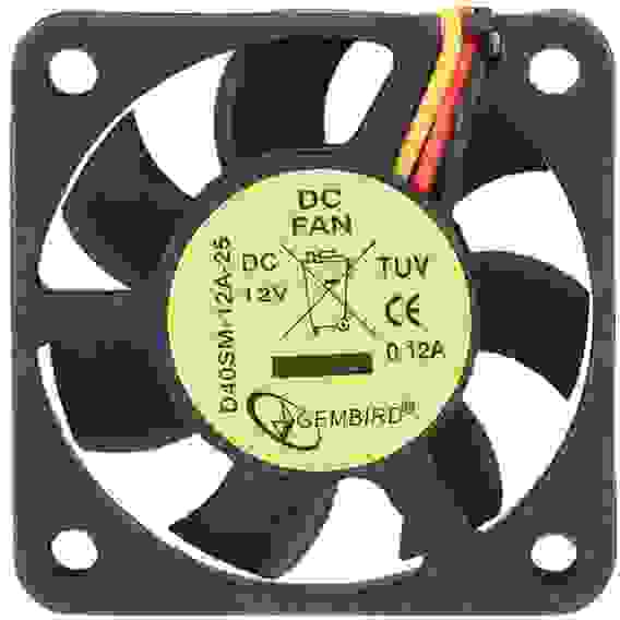 Вентилятор в корпус Gembird D40SM-12A-25 40x40x10, втулка, 3 pin, провод 25 см {400}