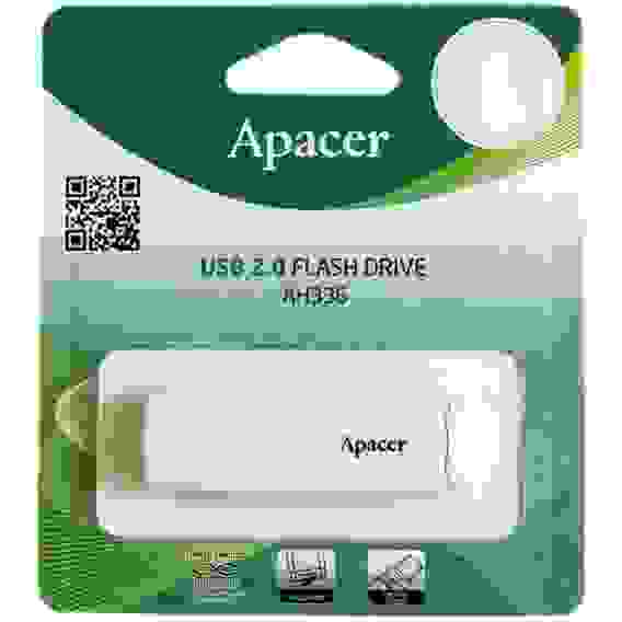 USB накопитель Apacer AH336 AP32GAH336W-1 USB 2.0, 32GB White, (915627) RTL