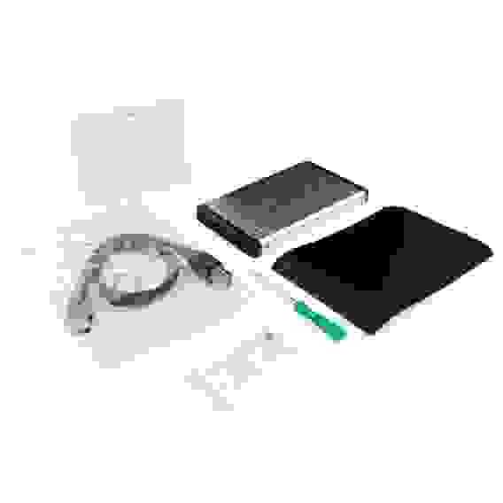 Корпус для HDD/SSD Gembird Внешний 2.5" Gembird EE2-U3S-2-S, серебро, USB 3.0, SATA, металл {100}