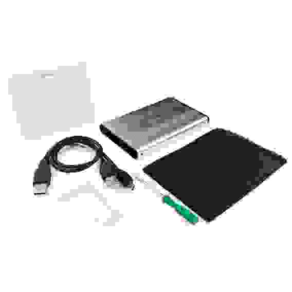 Корпус для HDD/SSD Gembird Внешний 2.5" Gembird EE2-U2S-5-S, серебро, USB 2.0, SATA, металл {100}