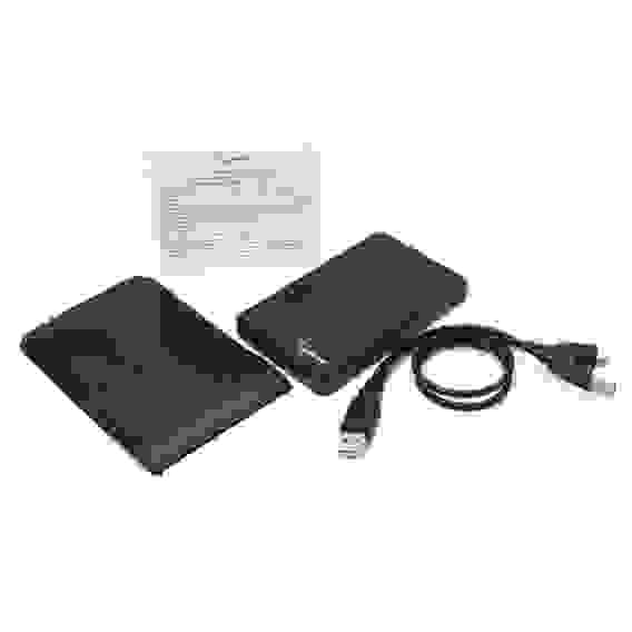 Корпус для HDD/SSD Gembird Внешний 2.5" Gembird EE2-U2S-40P, черный, USB 2.0, SATA, пластик {50}