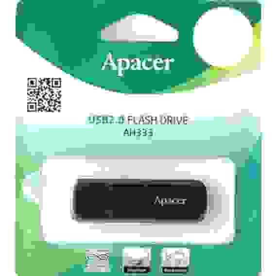 USB накопитель Apacer AH333 AP32GAH333B-1 USB 2.0,32GB Black, (910424) RTL