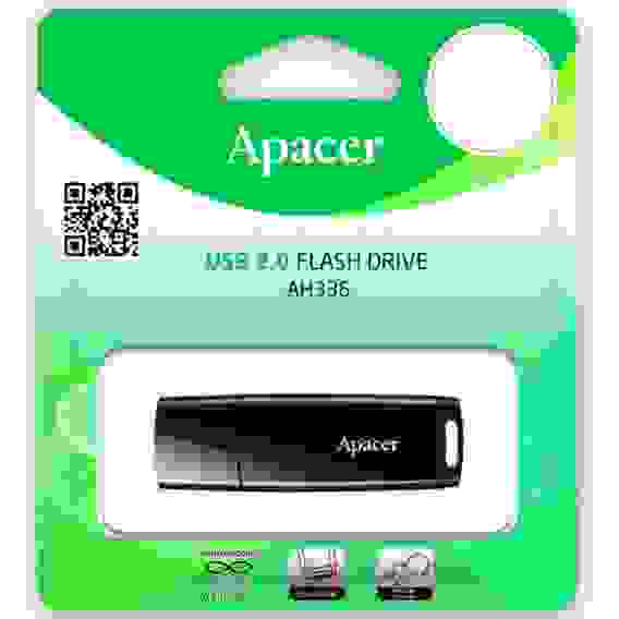 USB накопитель Apacer AH336 AP16GAH336B-1 USB 2.0,16GB Black, (915573) RTL