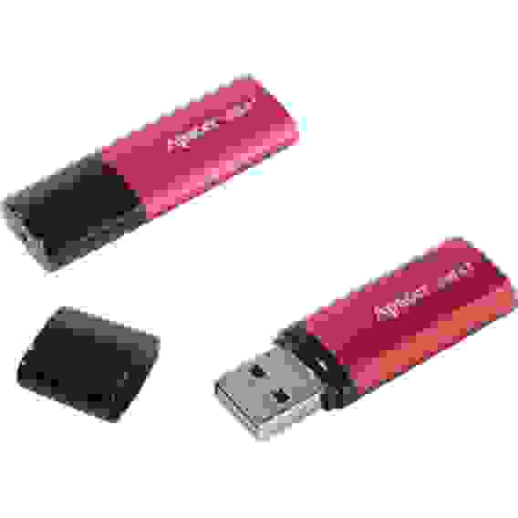USB накопитель Apacer AH25B AP128GAH25BR-1 USB 3.1 128GB Gen 1, Red/Black, Metal case, RTL (916303)