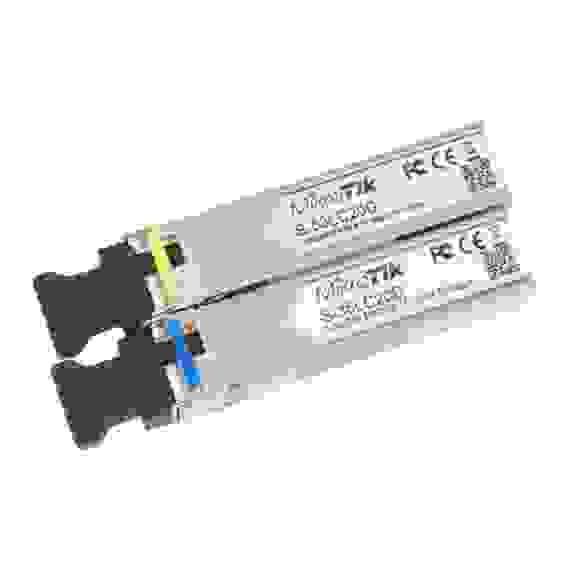 Трансивер MIKROTIK S-3553LC20D комплект из 2 шт SFP modules, S-35LC20D (1.25G SM 20km T1310nm/R1550nm, Single LC-connector) + S-53LC20D (1.25G SM 20km T1550nm/R1310nm, Single LC-connector)
