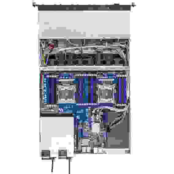 Платформа системного блока Gigabyte R180-F2A (R180F2A-110) 1U, 2xLGA2011 (E5-26xx V3/V4), 24xDDR4, up to 10x2.5, 2x1GbE, IPMI, 3x USB3.0 (1+2), 4xFAN, 2x800W, Rails