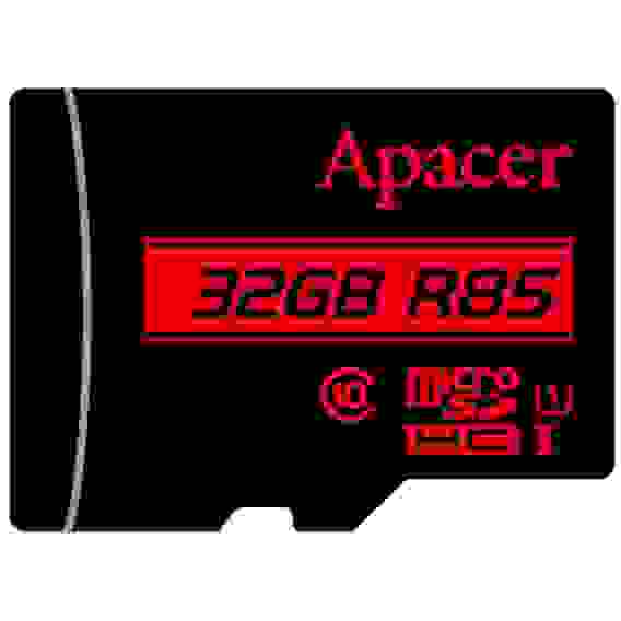 Карта памяти Apacer microSDHC 32GB Apacer Memory Card AP32GMCSH10U5-R UHS-I U1 Class 10, R85, Adapter, RTL (912619)