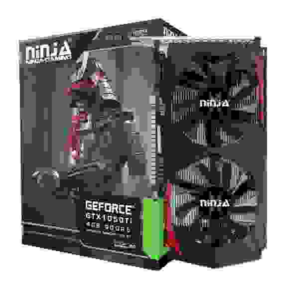 Видеокарта Ninja (Sinotex) GTX1050Ti 4GB 128bit GDDR5 DVI-D DP HDMI 2FAN RTL {20}