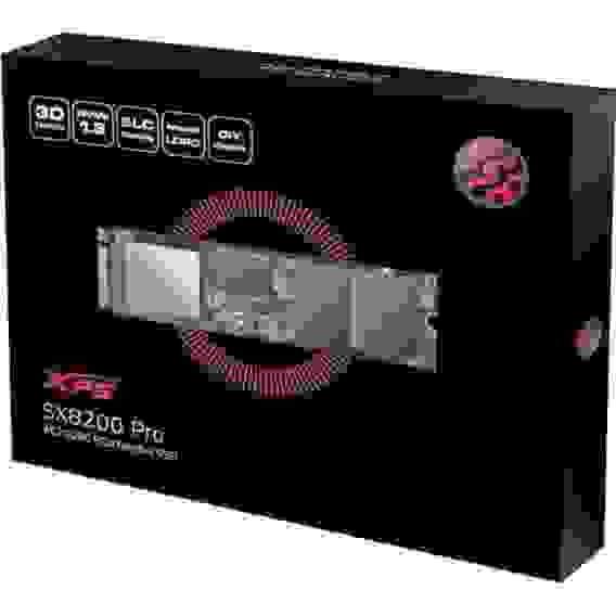 Твердотельный накопитель SSD ADATA 512GB XPG SX8200 Pro Client M.2 2280 ASX8200PNP-512GT-C PCIe Gen3x4 with NVMe, 3350/2350, IOPS 390/380K, MTBF 2M, 3D TLC, 320TBW, NVMe 1.3, Heat Sink, RTL (469458)