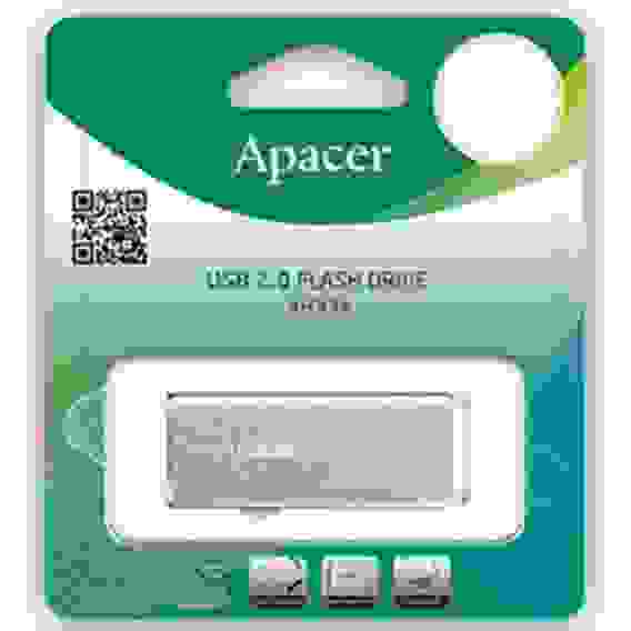 USB накопитель Apacer AH33A AP64GAH33AS-1 USB 2.0, 64GB Silver, Metal case, RTL (916044)