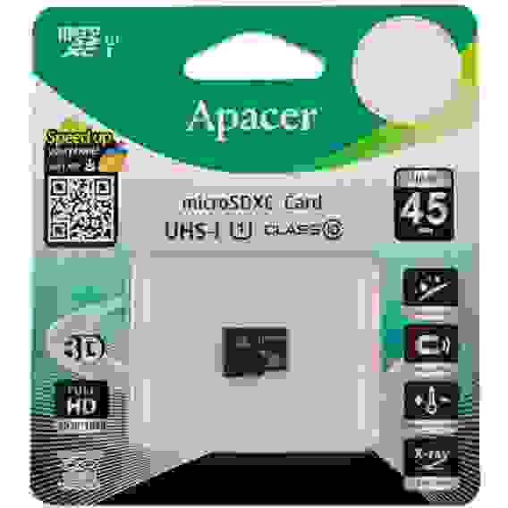 Карта памяти Apacer microSDHC 128GB Apacer Memory Card AP128GMCSX10U1-RA UHS-I U1 Class 10, RTL {50} (911056)