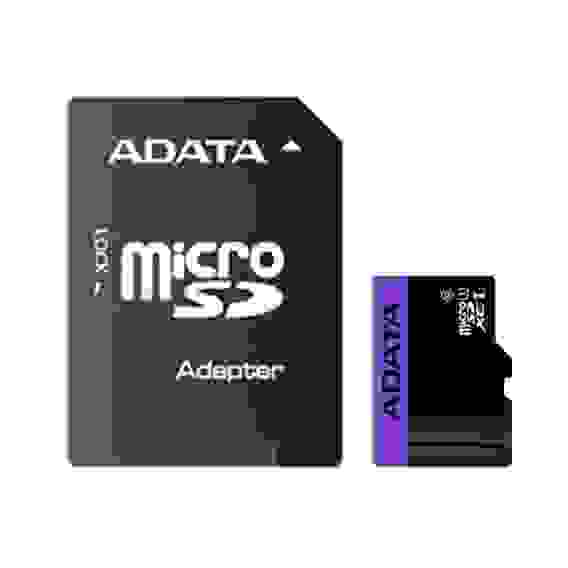 Карта памяти ADATA microSDXC 64GB ADATA Memory Card AUSDX64GUICL10-RA1 UHS-I Class 10, 50/10 MB/s, Adapter, RTL AUSDX64GUICL10-RA1 (796849)