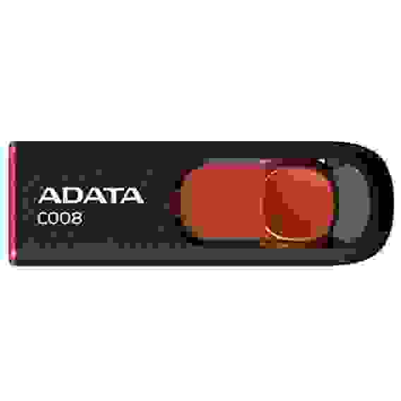 USB накопитель ADATA C008 AC008-64G-RKD USB 2.0, 64GB Black/Red, RTL (791721)