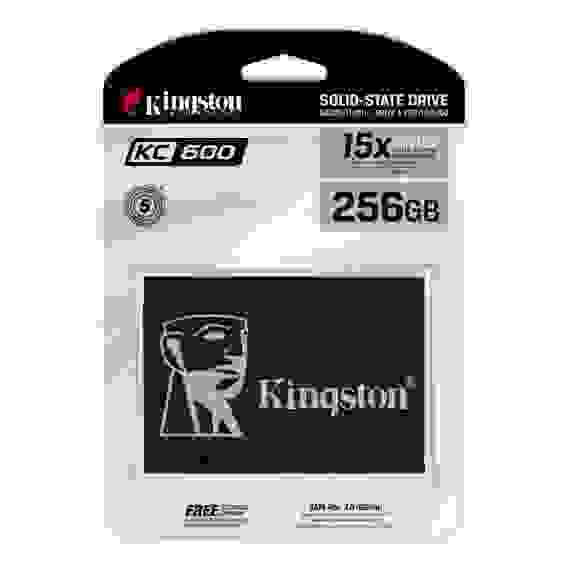 Твердотельный накопитель SSD Kingston KC600 SKC600/256G 256GB 2.5" Client SATA 6Gb/s, 550/500, IOPS 90/80K, MTBF 1M, 3D TLC 150TBW, RTL (300161)