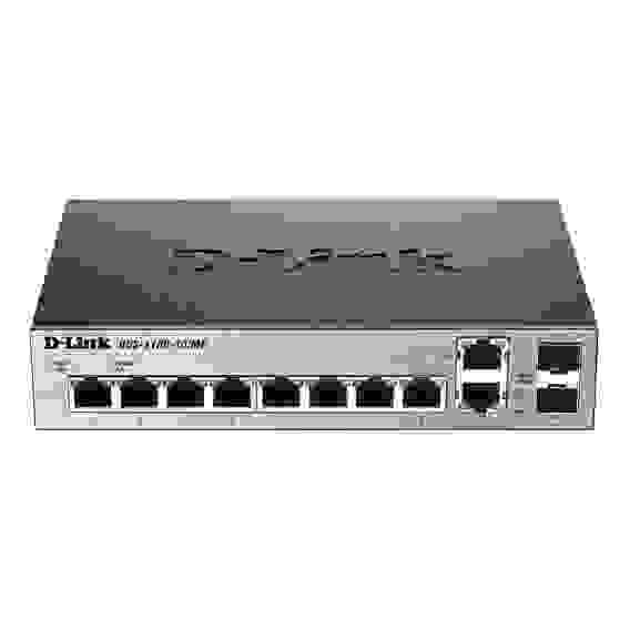 Коммутатор D-Link DGS-1100-10/ME/A2A Настраиваемый коммутатор 2 уровня с 8 портами 10/100/1000Base-T и 2 комбо-портами 100/1000Base-T/SFP {6}