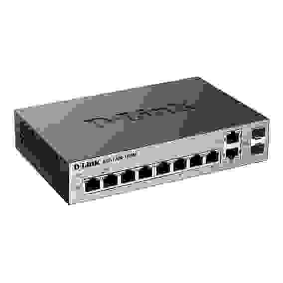 Коммутатор D-Link DGS-1100-10/ME/A2A Настраиваемый коммутатор 2 уровня с 8 портами 10/100/1000Base-T и 2 комбо-портами 100/1000Base-T/SFP {6}