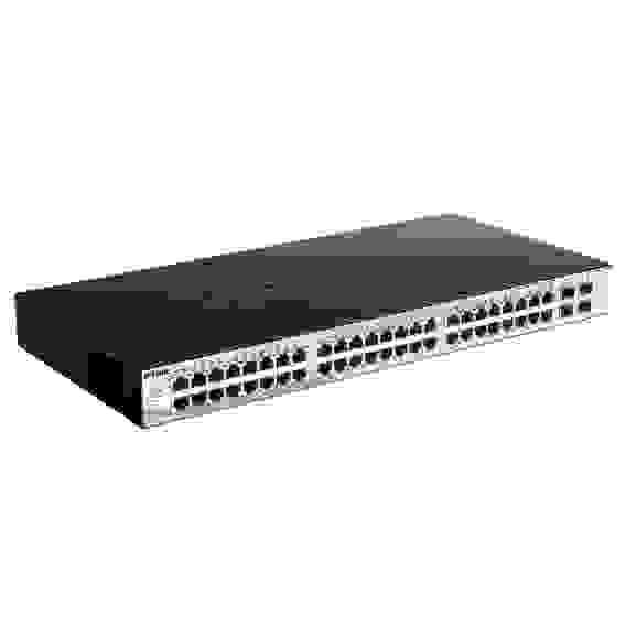 Коммутатор D-Link DGS-1210-52/ME/B1A Управляемый коммутатор 2 уровня с 48 портами 10/100/1000Base-T и 4 портами 1000Base-X SFP{3} (429200)