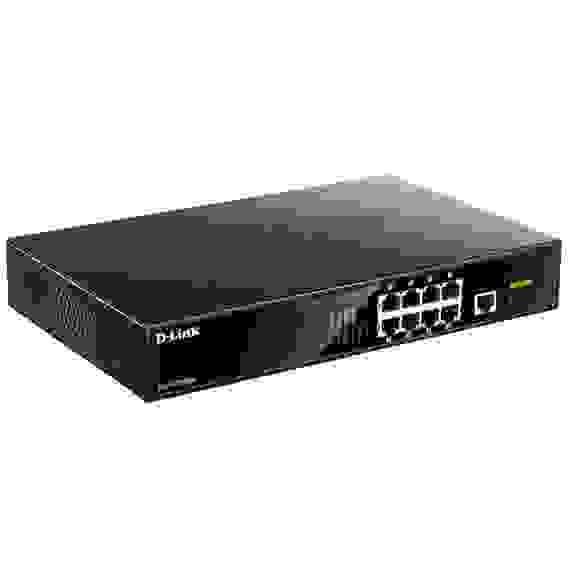 Коммутатор D-Link DGS-1010MP/A1A Неуправляемый коммутатор с 9 портами 10/100/1000Base-T, 1 портом 1000Base-X SFP, функцией энергосбережения и поддержкой QoS (8 портов с поддержкой PoE 802.3af/802.3at (30 Вт), RTL {5} (439872)