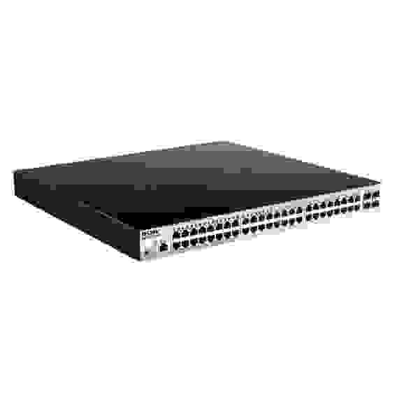 Коммутатор D-Link DGS-1210-52P/ME/B1A Управляемый коммутатор 2 уровня с 48 портами 10/100/1000Base-T и 4 портами 1000Base-X SFP (порты 1-8 с поддержкой PoE 802.3af/802.3at (30 Вт) {2} (429163)