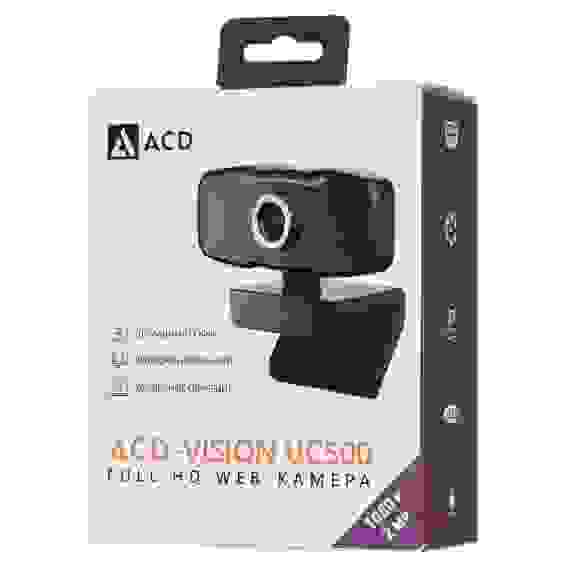 Веб-камера ACD-Vision UC500 CMOS 2МПикс, 1920x1080p, 30к/с, микрофон встр., кабель USB 2.0 1.5м, универс. крепление, черный корп. RTL {60} (551783)