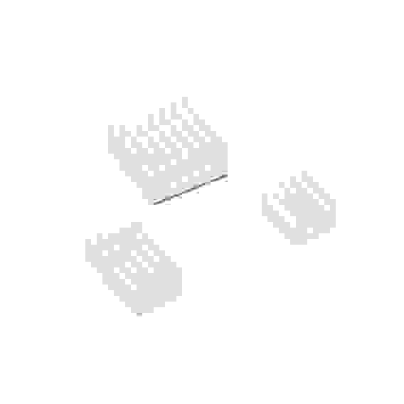 Набор радиаторов ACD RA536 White 3 in 1 Heat Sink Set Aluminum (15x10x5мм, 14x14x6мм и 8.8x8.8x5мм) for Raspberry Pi 4B комплект из 3шт